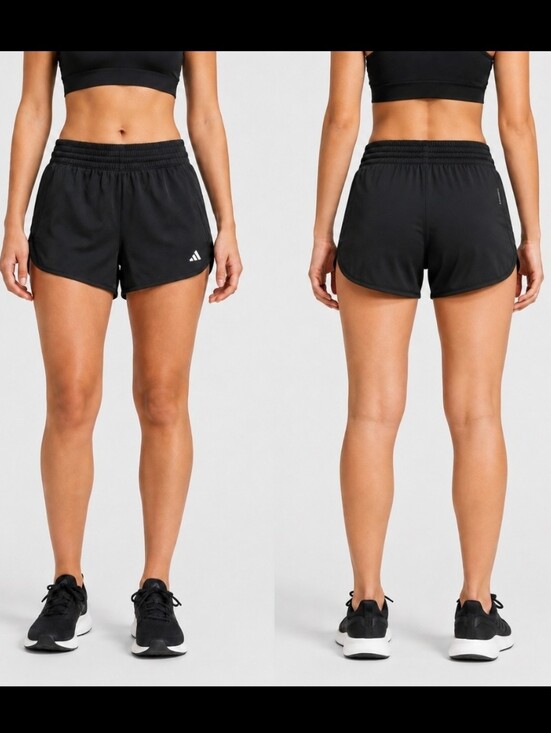adidas Pants - Adidas Pacer Essentials Knit High-Rise Shorts Black Large 5"